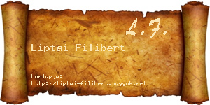 Liptai Filibert névjegykártya